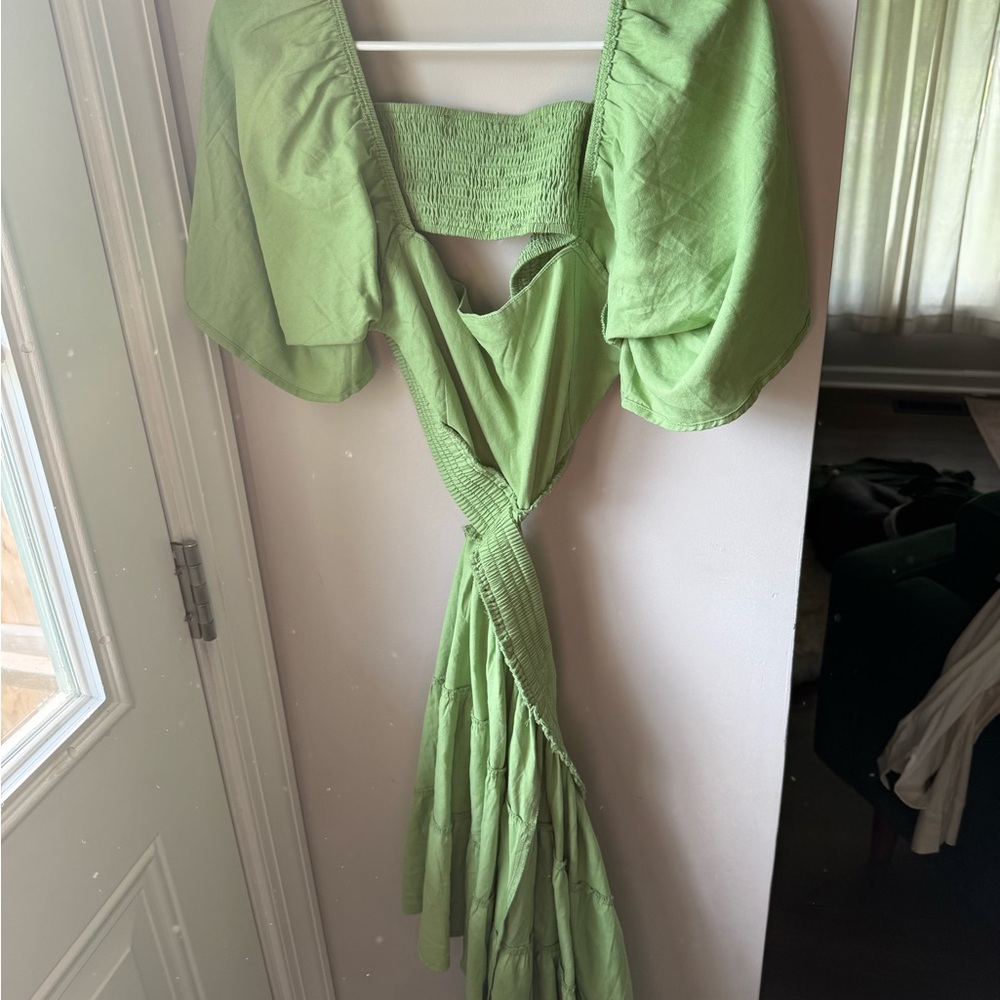 Chicwish Green Mini Dress